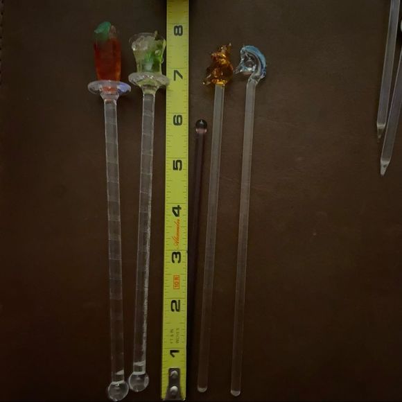 Various Glass drink stirrers and spears 10 Vintage - excellent condition - Picture 10 of 16